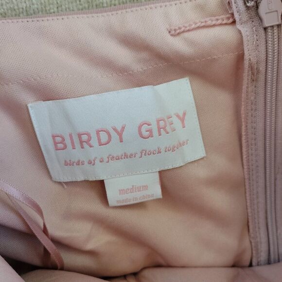 NWT Birdy Grey Dress CHICKY CONVERTIBLE DRESS MESH ROSE QUARTZ Formal Sz M - Picture 7 of 8